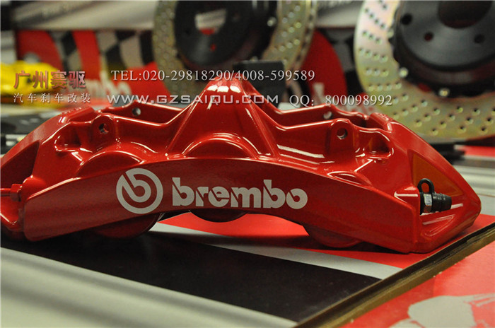 進口brembo剎車卡鉗紅色的哦